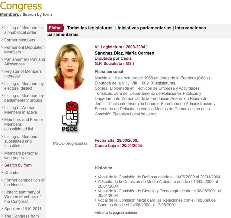 VII Legislatura (2000- 2004)