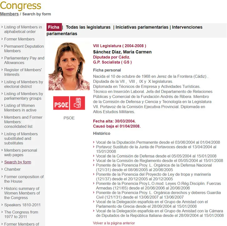 VIII Legislatura (2004- 2008)