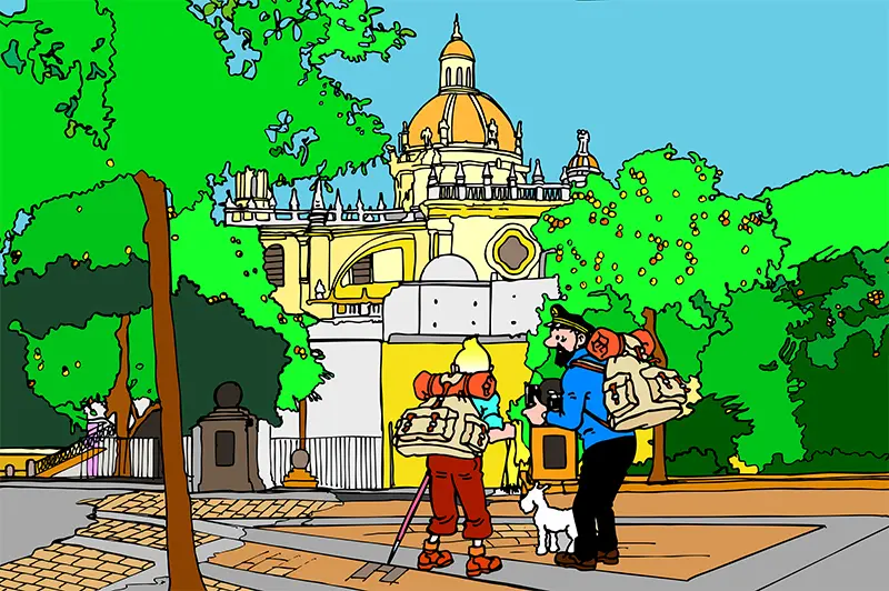 De fondo la Catedral de Jerez