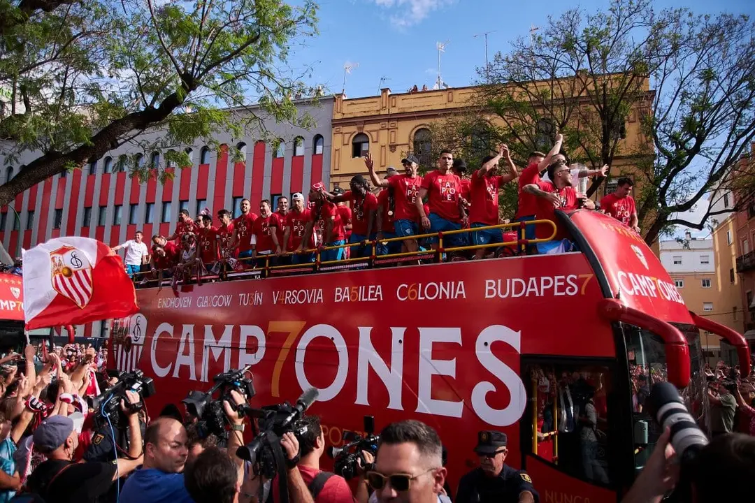 Celebraci&oacute;n de la s&eacute;ptima Europa League del Sevilla FC | Salvador L&oacute;pez Medina para El MIRA