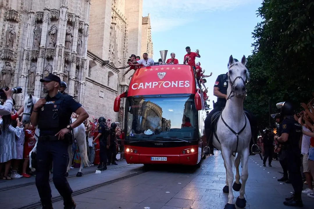 Celebraci&oacute;n de la s&eacute;ptima Europa League del Sevilla FC | Salvador L&oacute;pez Medina para El MIRA