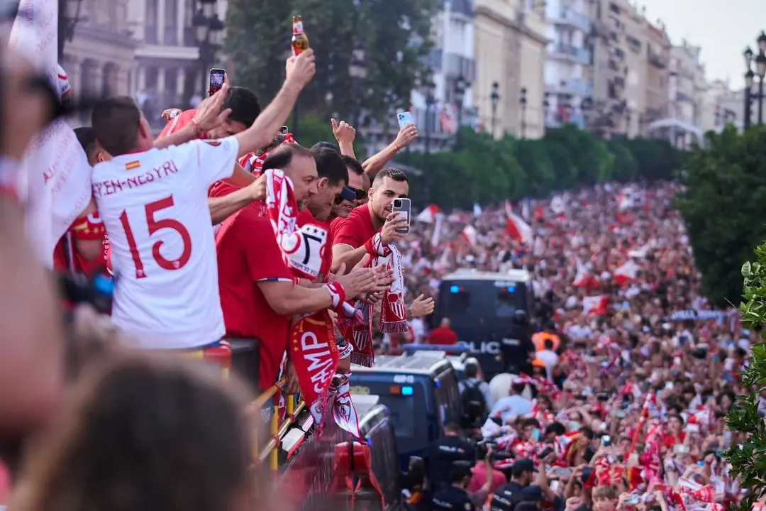 Celebraci&oacute;n de la s&eacute;ptima Europa League del Sevilla FC | Salvador L&oacute;pez Medina para El MIRA