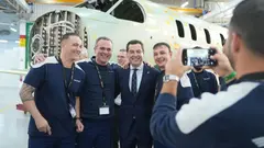 Im&aacute;genes de Archivo - Inauguraci&oacute;n de la f&aacute;brica de aviones Pilatus en Alcal&aacute; de Guada&iacute;ra, Sevilla