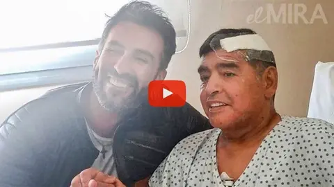 Leopoldo Luque junto a Diego Armando Maradona