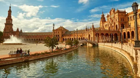 Plaza de Espa&ntilde;a en Sevilla