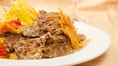 Plato de carne gourmet