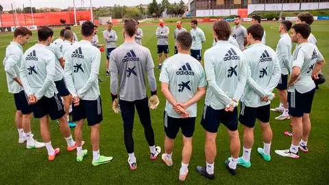 Selecci&oacute;n Espa&ntilde;ola durante un entrenamiento