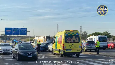 Accidente en la entrada a Sevilla
