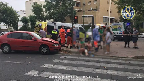Choque entre veh&iacute;culos en la Avenida de la Paz