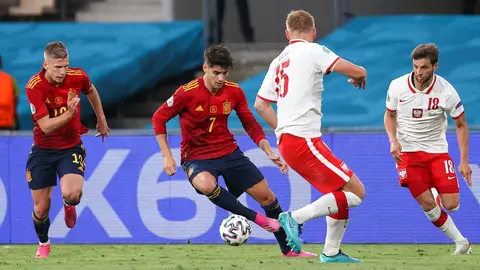 &Aacute;lvaro Morata en la Selecci&oacute;n de Espa&ntilde;a de F&uacute;tbol contra Polonia en la Fase de Grupos de la Eurocopa 2020