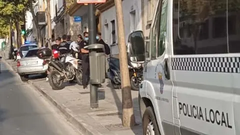Accidente de moto con heridos en Ronda de Muleros - Jerez