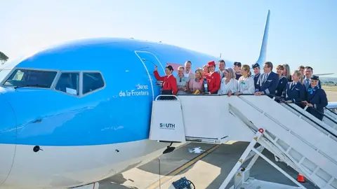 Jerez, presente en una aeronave de TUI Group.
