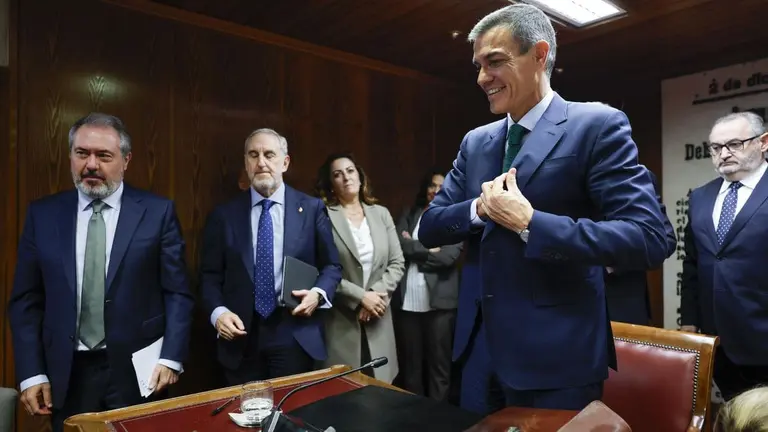 Pedro Sánchez, durante su última comparecencia en el Senado (1)