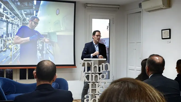 El presidente de los empresarios gaditanos, Jos&eacute; Andr&eacute;s Santos, durante su intervenci&oacute;n