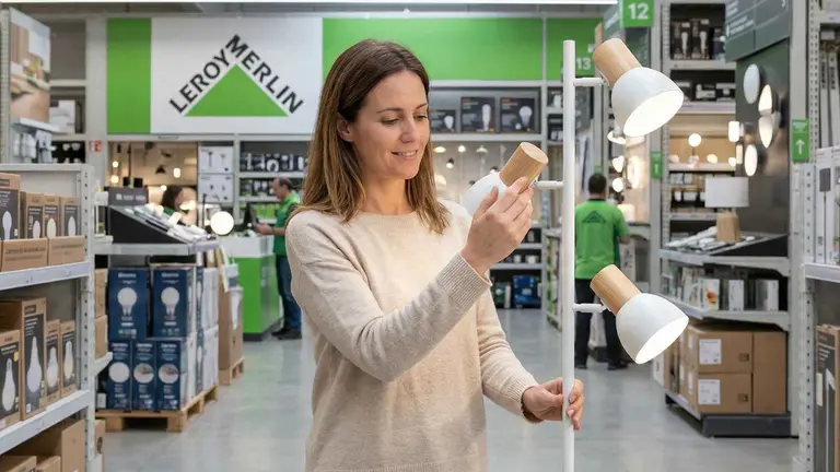 L&aacute;mpara de pie de 3 luces Venosa, INSPIRE de Leroy Merlin