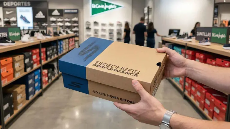 Caja de zapatillas de Skechers en El Corte Ingl&eacute;s