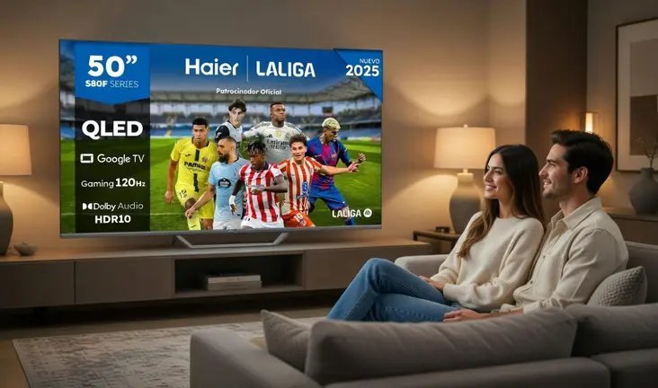 Televisor Haier QLED en El Corte Ingl&eacute;s con 4K y Dolby Audio para una experiencia de cine en casa