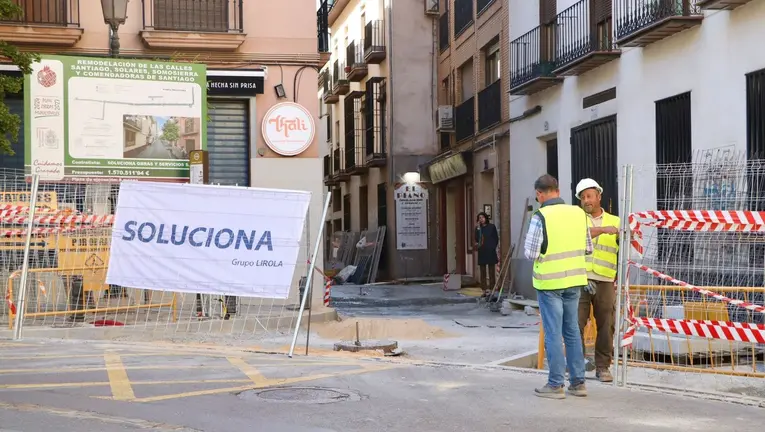 Obras en el barrio del Realejo de Granada