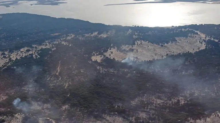 Diez aeronaves se suman a la extinci&oacute;n del incendio en Do&ntilde;ana