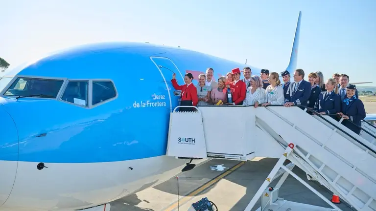 Jerez, presente en una aeronave de TUI Group.