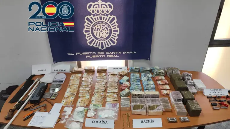 La Polic&iacute;a Nacional desarticula una red de coca&iacute;na y hach&iacute;s en la provincia de C&aacute;diz