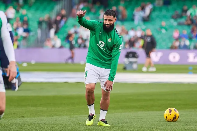 Nabil Fekir en el calentamiento del Real Betis - Getafe CF | Salvador López Medina para El MIRA