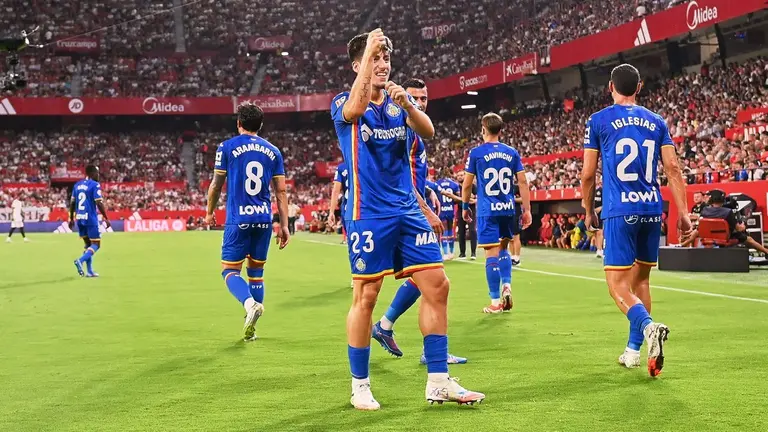 Liso celebra su gol en el Sevilla FC - Getafe CF | Salvador López Medina para El MIRA