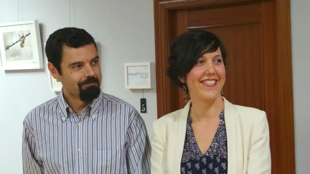 Jorge Garc&iacute;a y Noelia Herrera, de Jonocla, presentaron la expocici&oacute;n 'Natura'