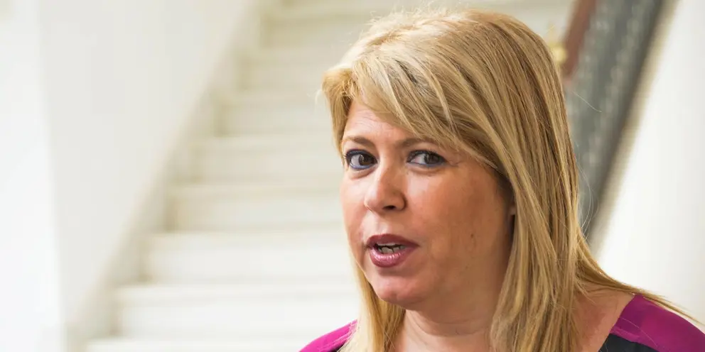 Mamen S&aacute;nchez atendiendo a los medios | Pablo Illanas para MIRA Jerez