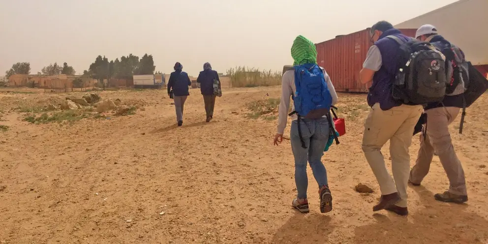 Voluntarios durante la expedici&oacute;n del pasado marzo