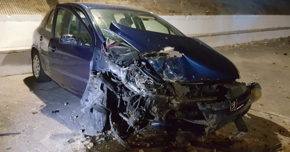 Veh&iacute;culo siniestrado. Foto: Ayto Sanl&uacute;car
