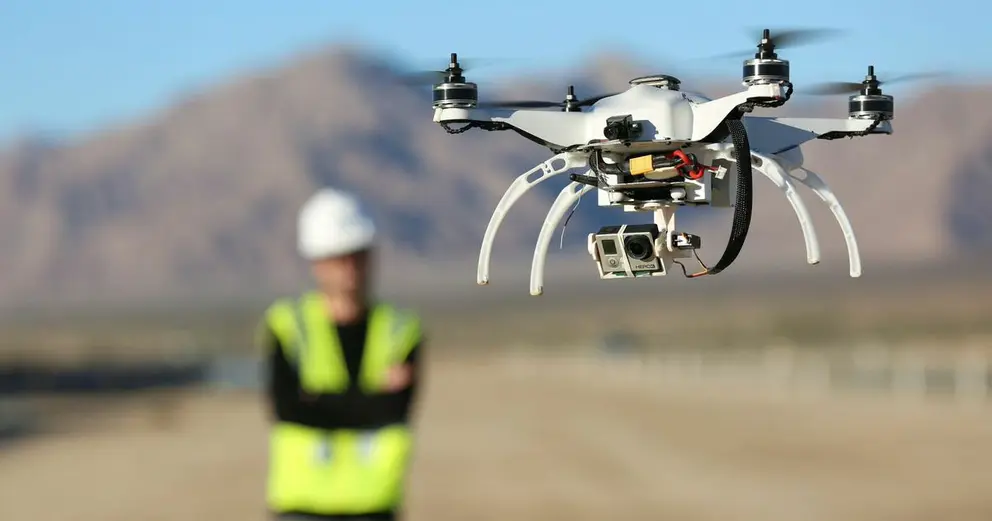 Un dron en una foto de archivo