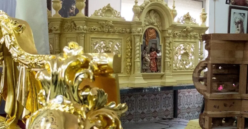 El frontal del canasto del paso de la Oraci&oacute;n en el Huerto. FOTO: Jos&eacute; Mar&iacute;a Reyna Cabrera.