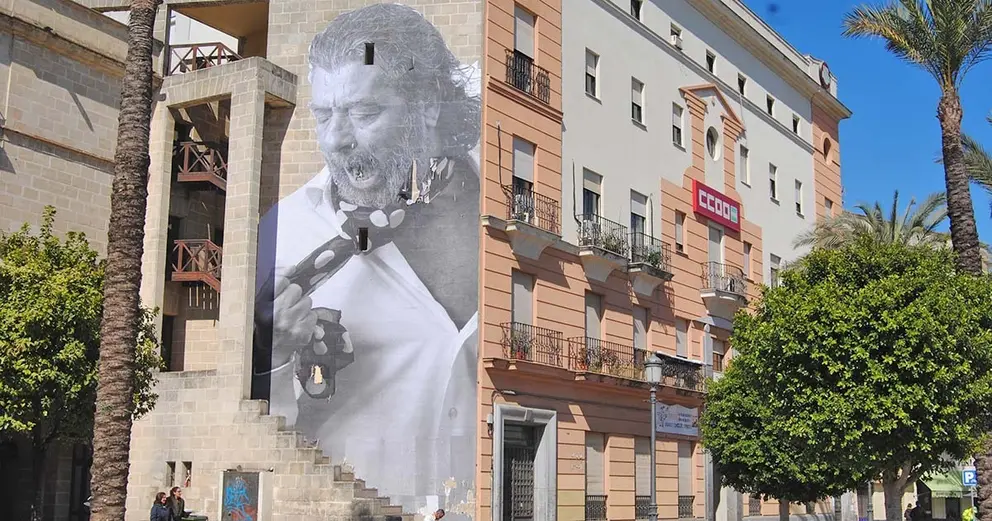 Mural de Juan Moneo Lara, 'El Torta' | Foto de Manuel Jes&uacute;s Ruiz