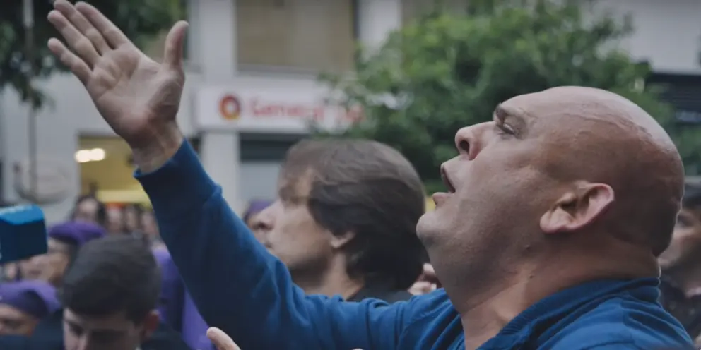 Luis Lara cantando una saeta en la Semana Santa de Jerez