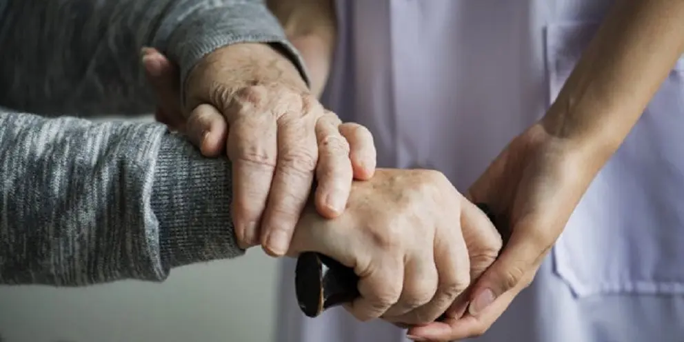 Closeup of a support hands