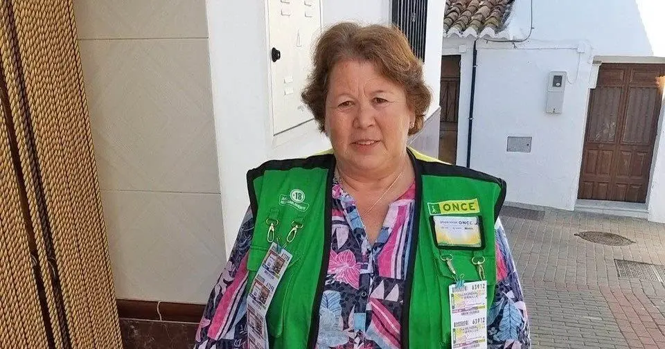 Vendedora de la ONCE Mar&iacute;a Teresa Jaspe Castro de V&eacute;lez-M&aacute;laga
