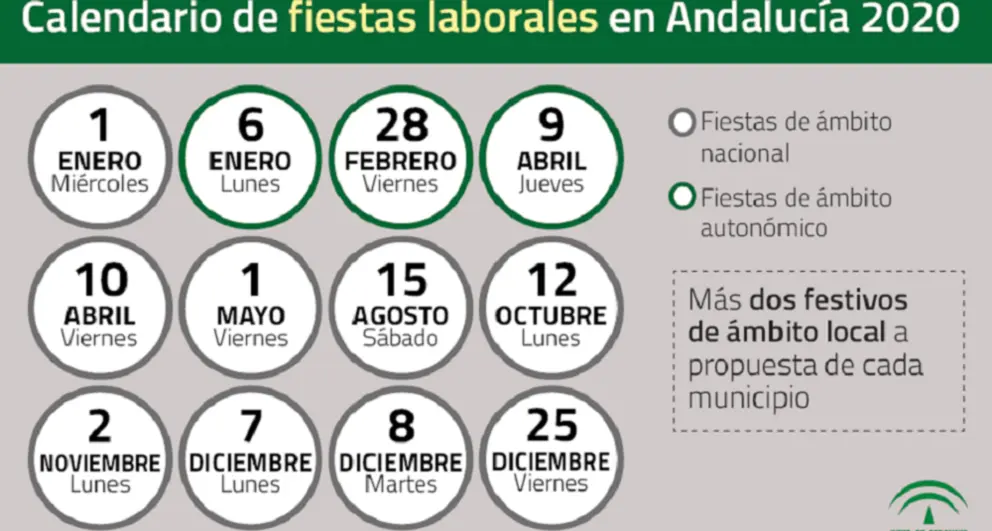 D&iacute;as de Fiesta en Andaluc&iacute;a