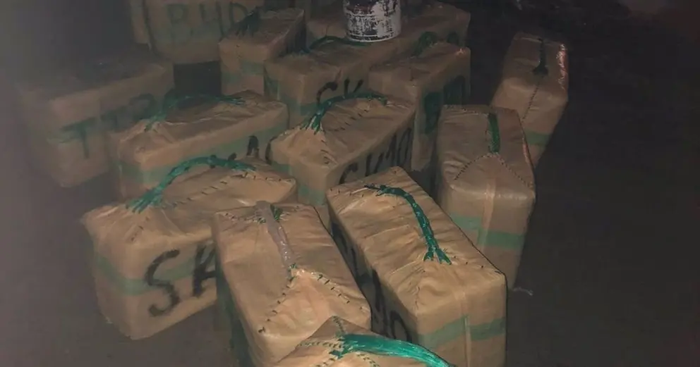 Parte de la cantidad de hach&iacute;s intervenida