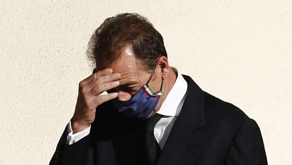 Alejandro Lequio durante el funeral de &Atilde;lex Lequio en Alcobendas, 30 de junio 2020