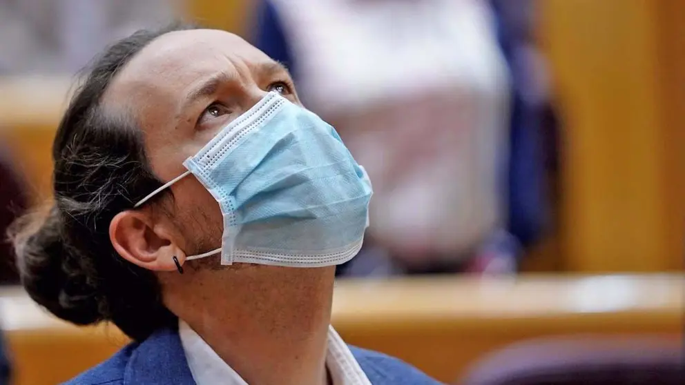 22/09/2020 El vicepresidente segundo del Gobierno, Pablo Iglesias, momentos antes del inicio de una sesi&Atilde;&sup3;n de control al Gobierno en el Senado, en Madrid (Espa&Atilde;&plusmn;a), a 22 de septiembre de 2020. El Ejecutivo responde, entre otras, a cuestiones relacionadas con las reformas legales para afrontar los rebrotes del COVID-19, el inicio del curso escolar o el incremento de viviendas ocupadas durante la pandemia.
POLITICA 
Pool