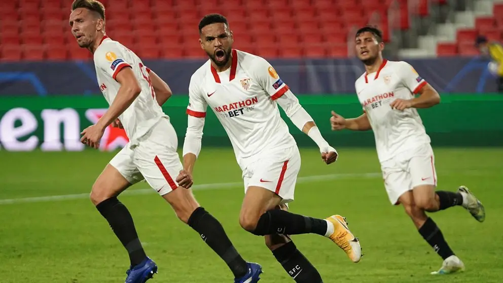 Gol En-Nesyri en el Sevilla-Krasnodar