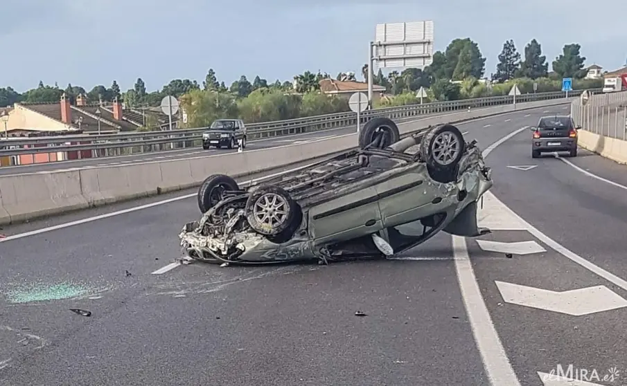 Impactante imagen del accidente ocurrido en la A-491