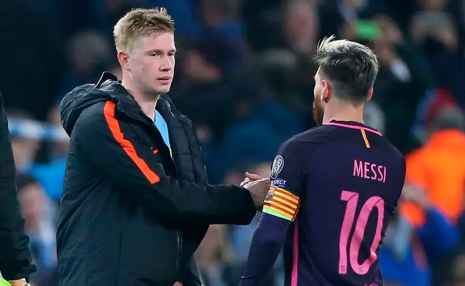 Kevin De Bruyne y Lionel Messi 