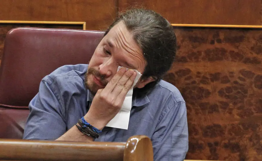 Pablo Iglesias llorando