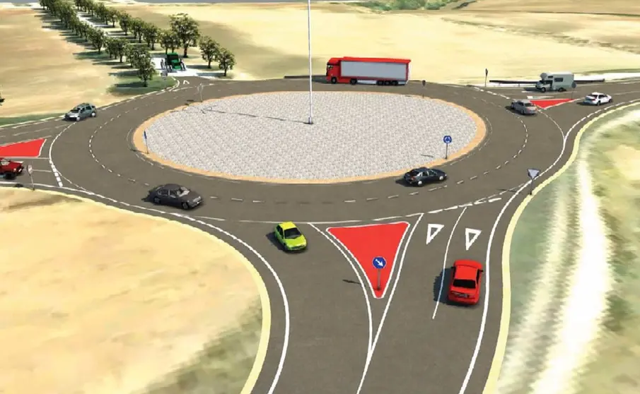 Rotonda proyectada en la A-382 por la Junta de Andaluc&iacute;a