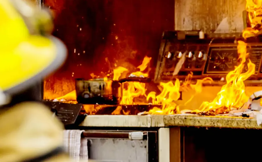 Incendio de una cocina