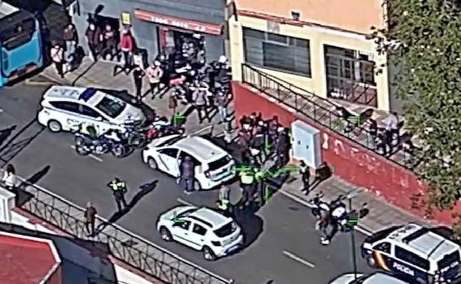 Atraco de joyer&iacute;a en M&aacute;laga | Im&aacute;genes a&eacute;reas de la Polic&iacute;a Nacional