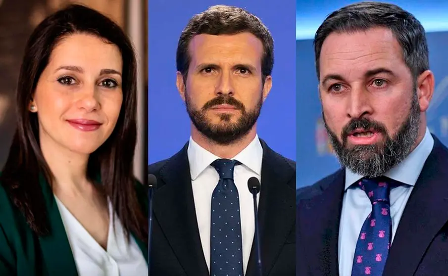 In&eacute;s Arrimadas, Pablo Casado y Santiago Abascal