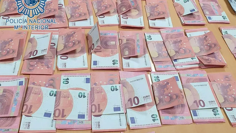 Billetes falsos incautados en Dos Hermanas